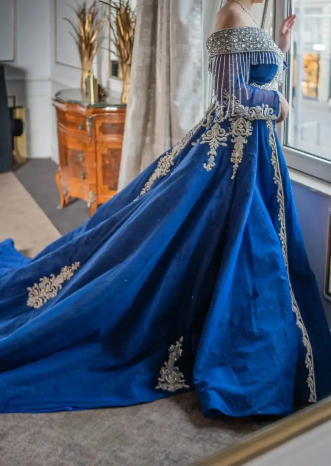 tarif negafa robe bleu nuit orientale