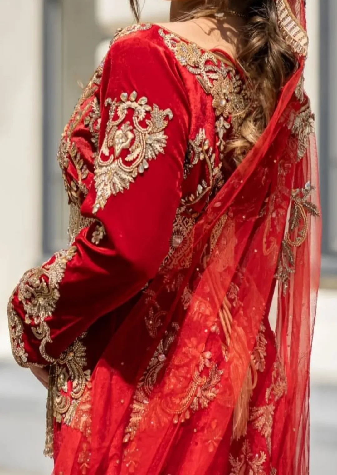 caftan rouge mariée negafa