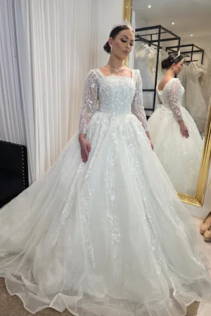 Robe de mariée strass et perles