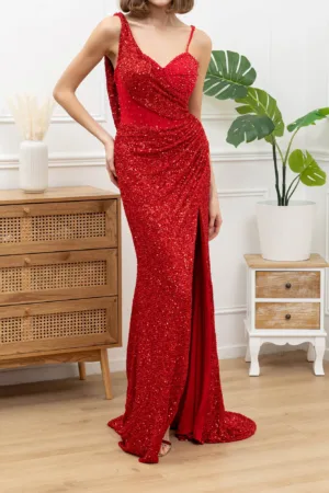 Robe de soirée élégante à sequins