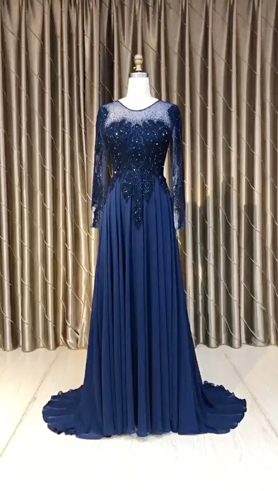 robe de soirée bleu