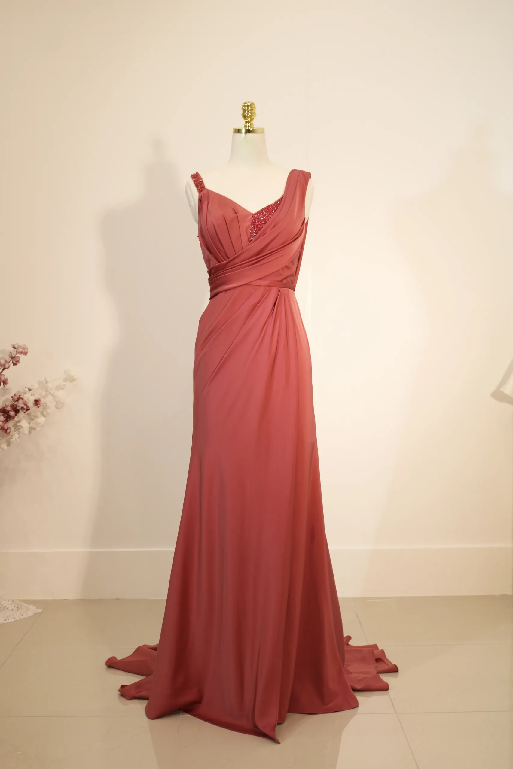 robe de soirée satinée