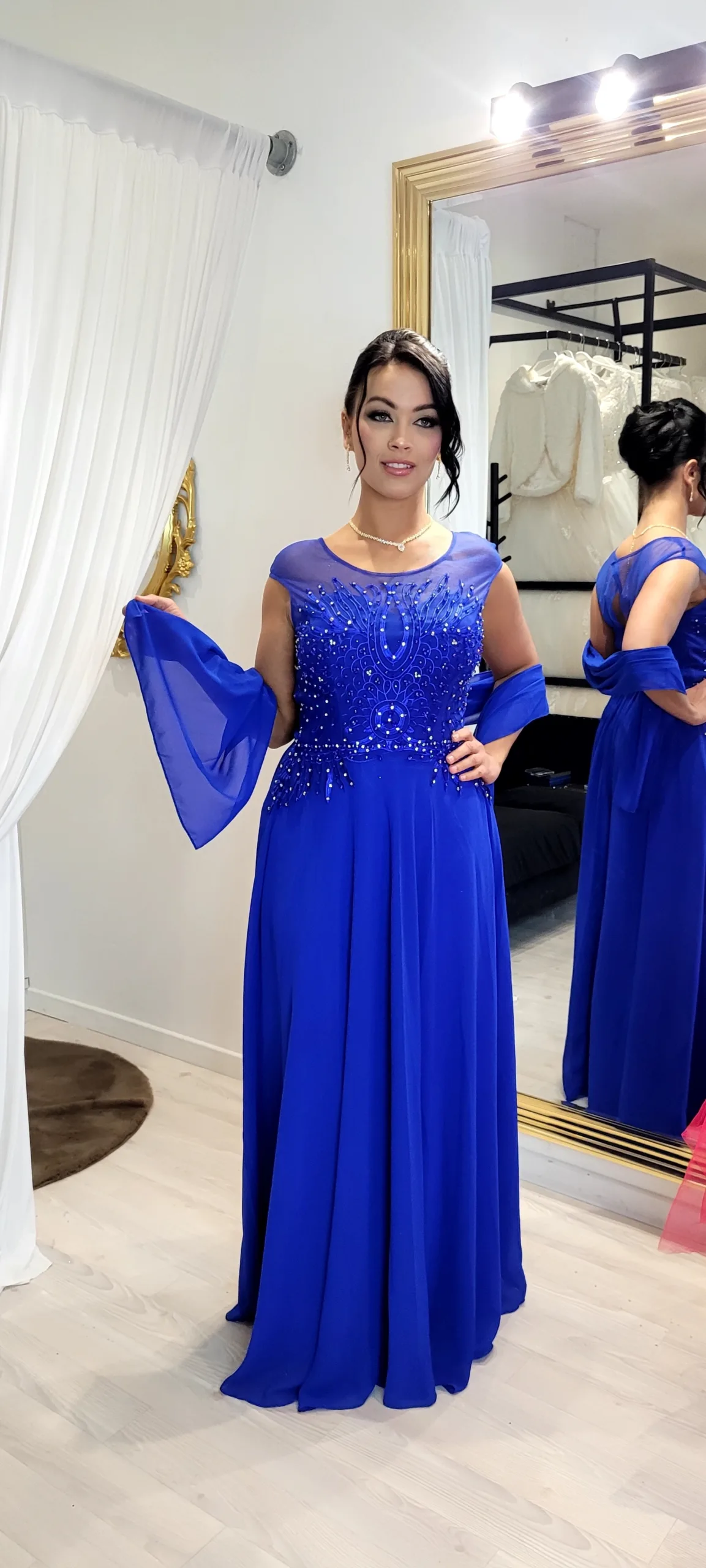 Robe longue élégante à bustier travaillé - tenue chic pour soirées et galas – Image 2