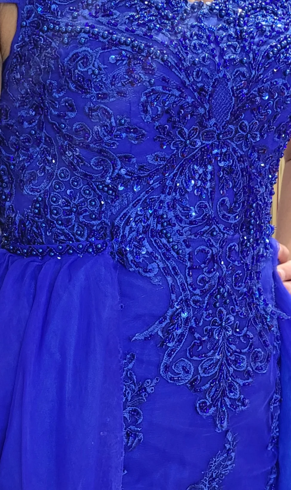 Robe de cérémonie sirène 2 en 1 avec sur-jupe amovible – Image 2