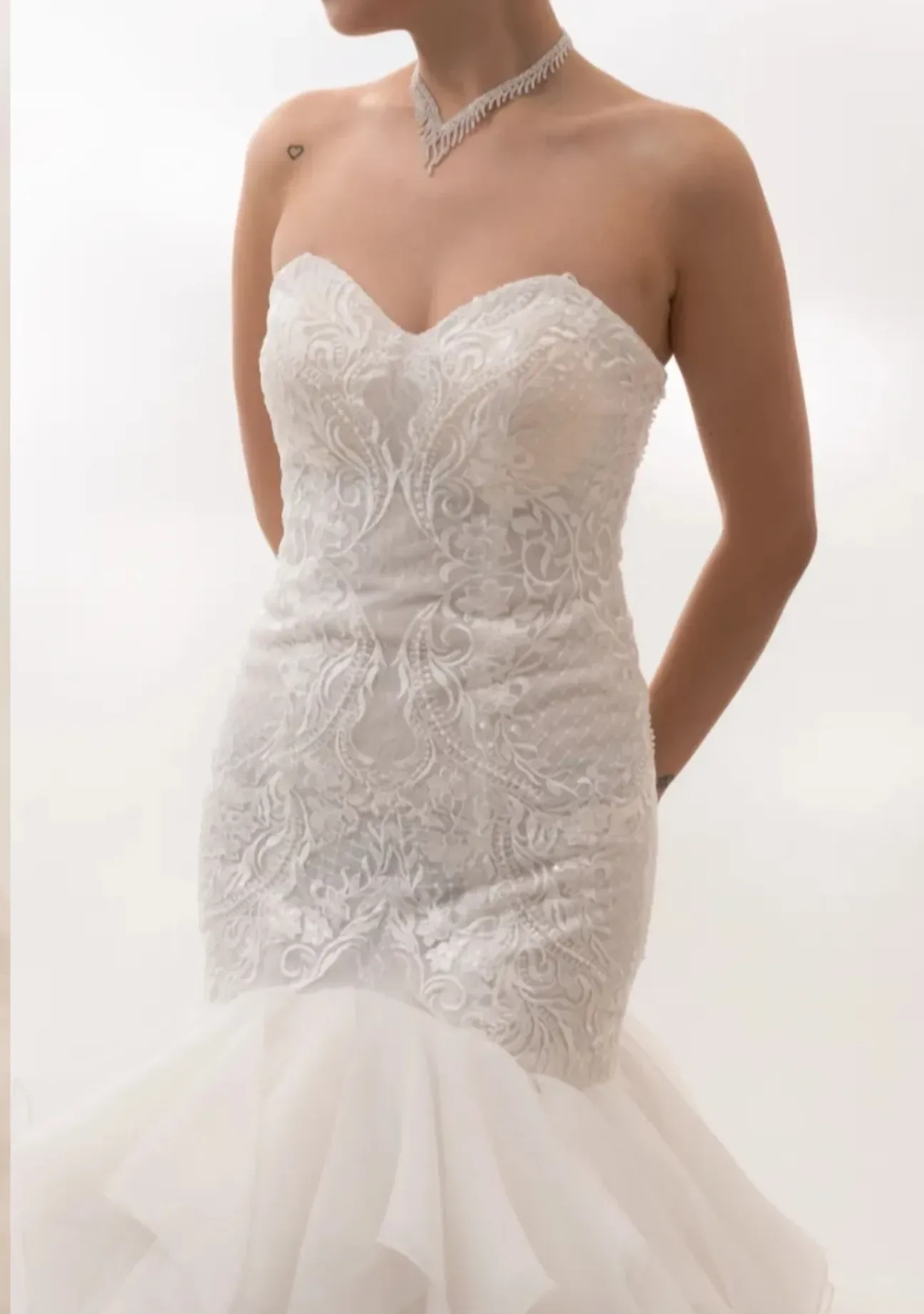 Robe Mariée Sirène Bustier et Tulle volumineux – Image 2
