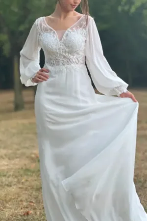 robe bohème à manche longue