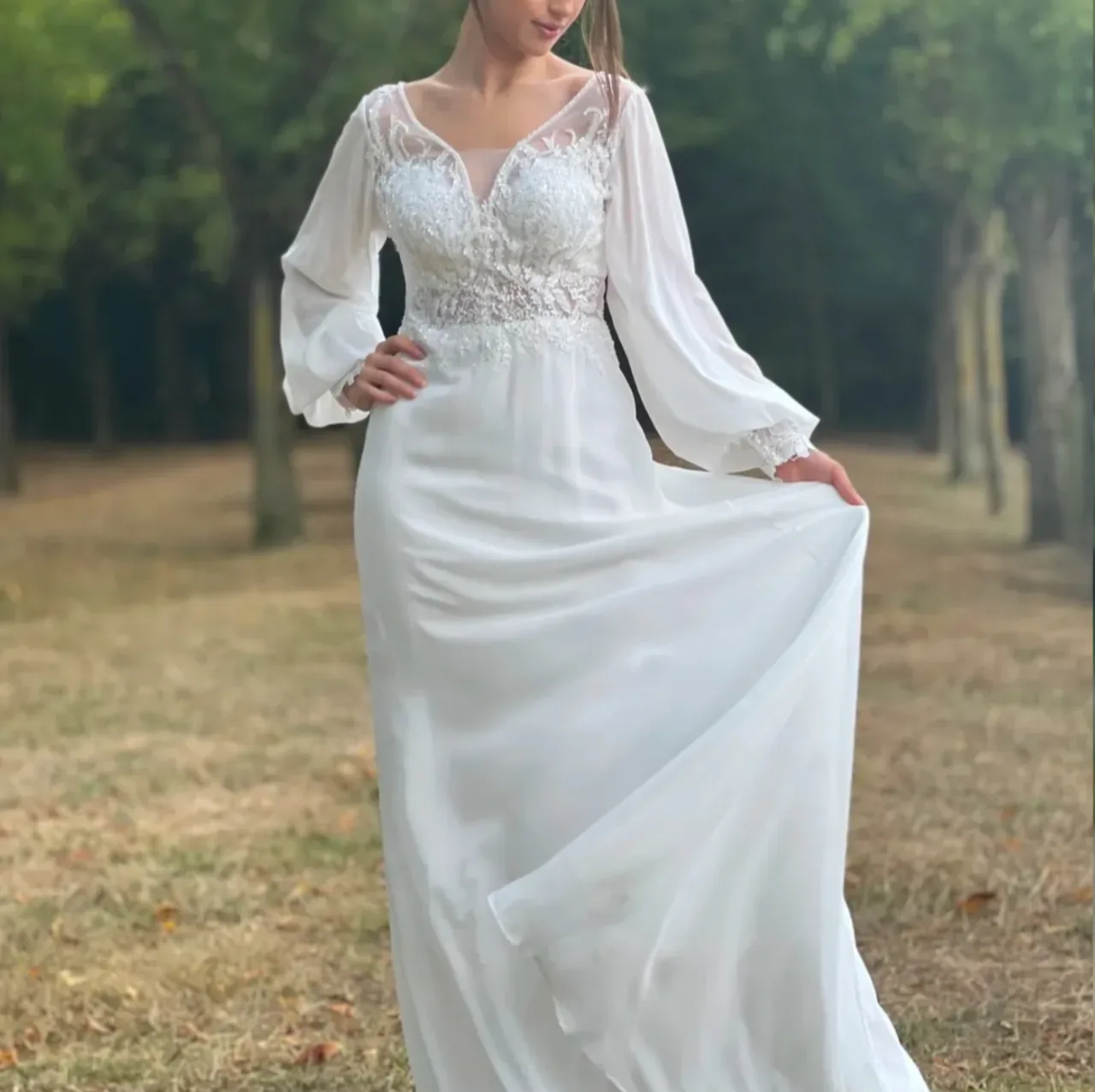 robe bohème à manche longue