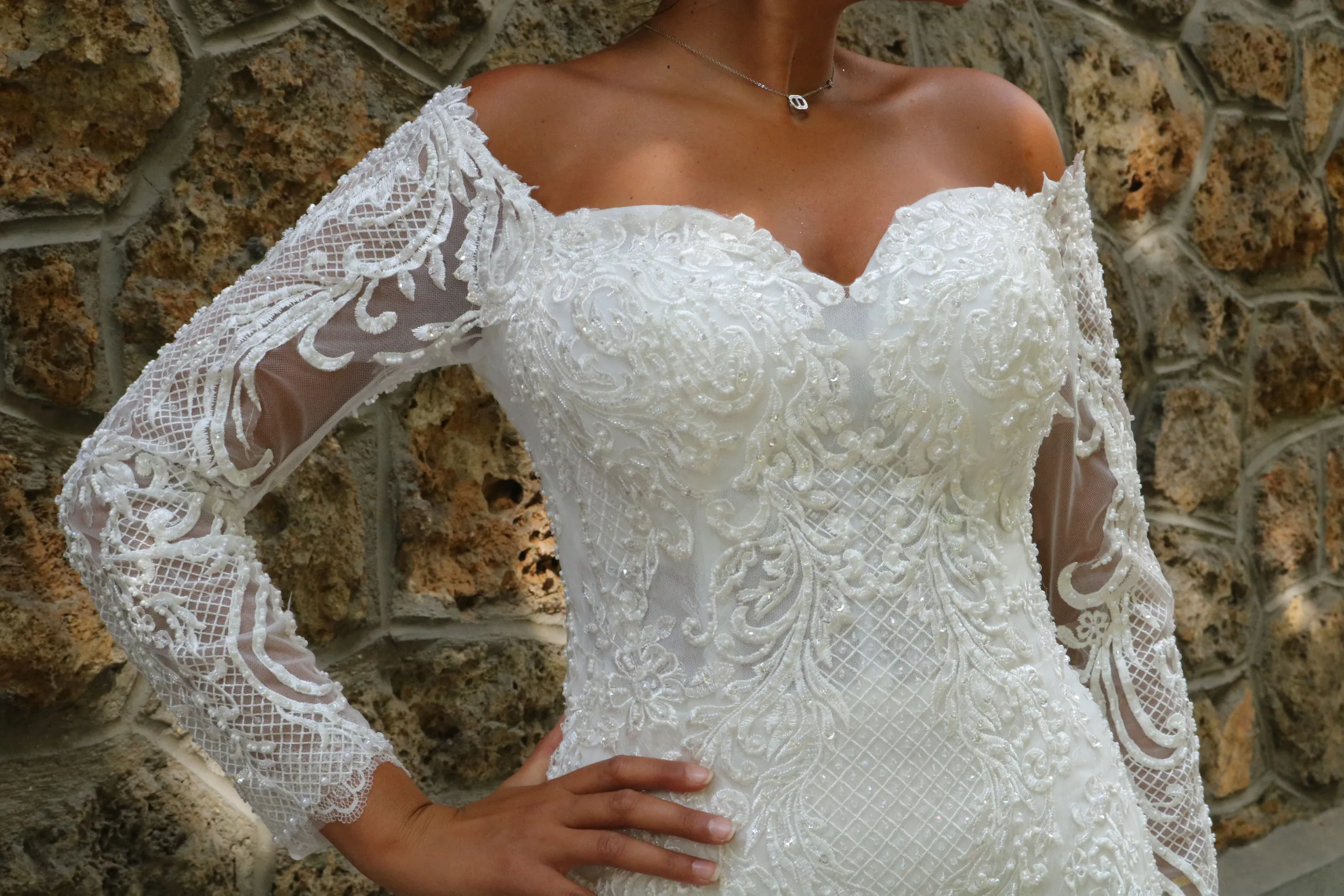robe de mariée en dentelle et tulle