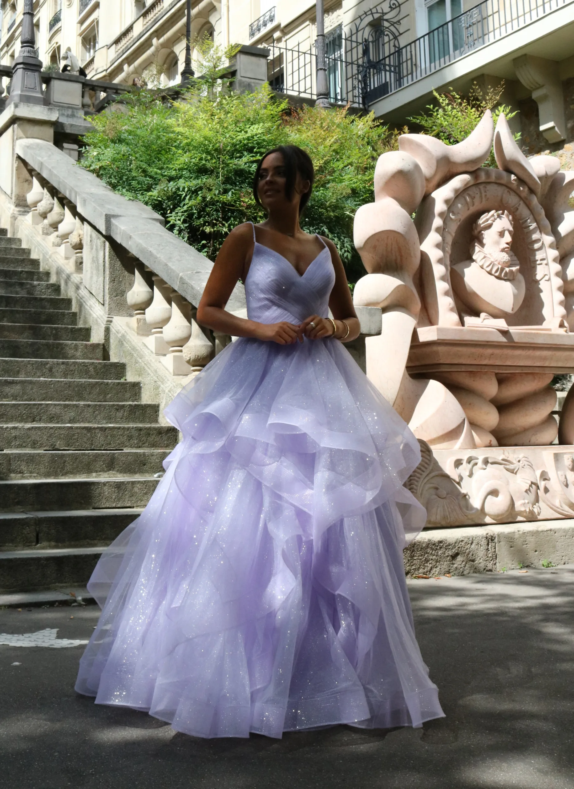 Robe de bal en tulle scintillant – Image 4