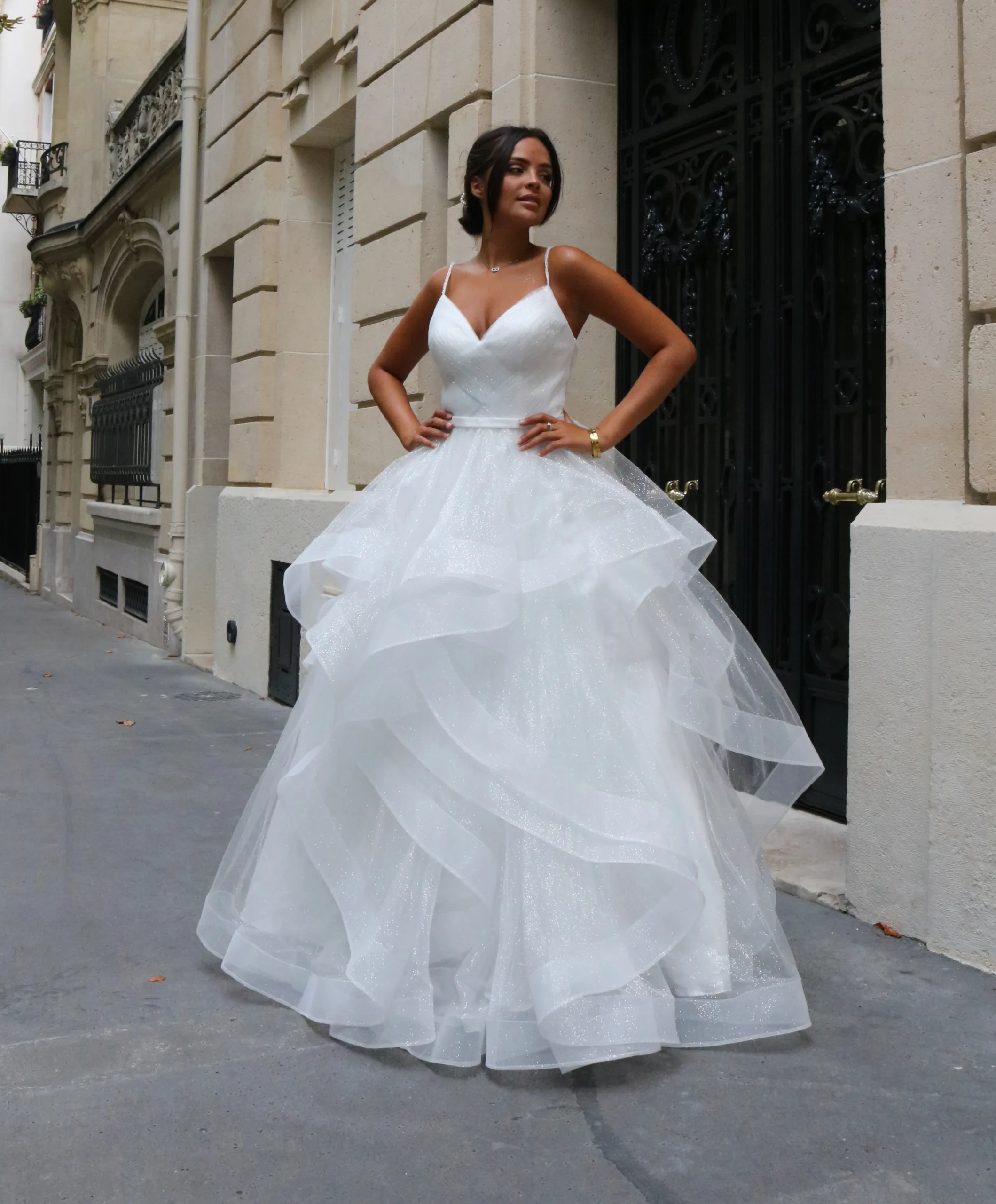 Robe de bal en tulle scintillant – Image 5