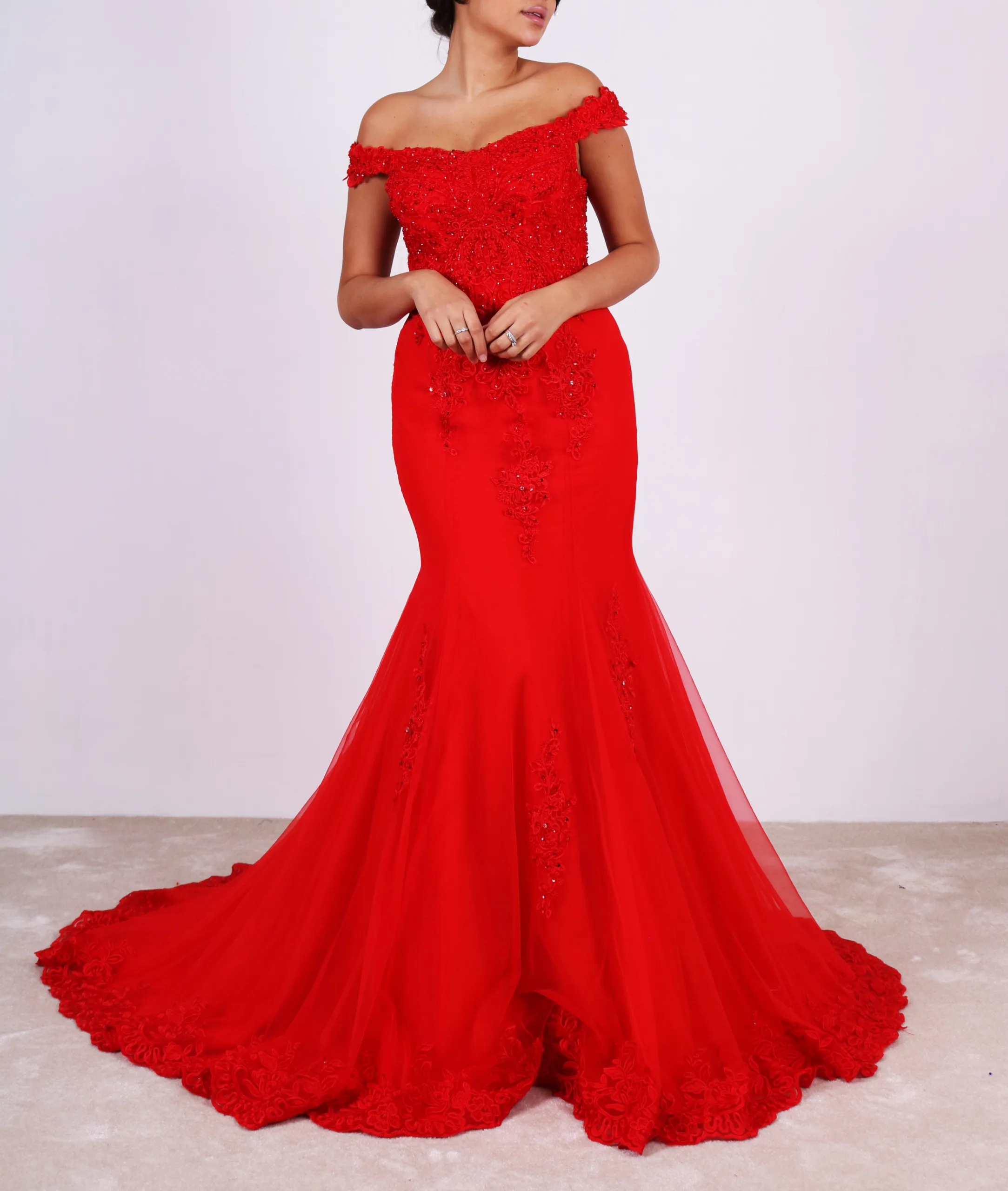 Robe de cérémonie sirène 2 en 1 avec sur-jupe amovible – Image 6