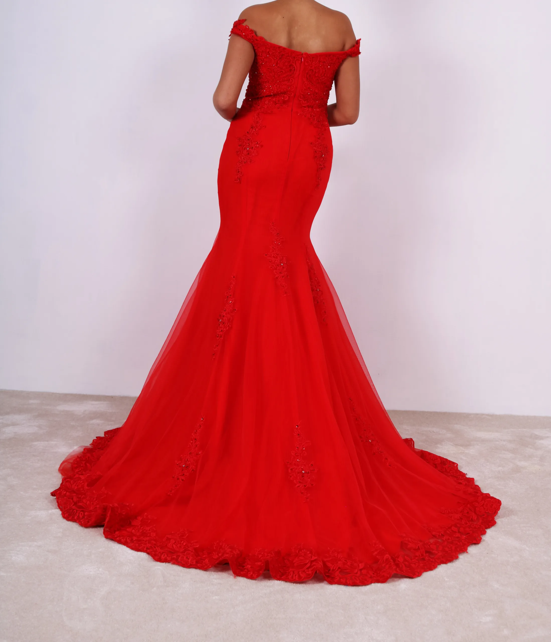 Robe de cérémonie sirène 2 en 1 avec sur-jupe amovible – Image 4