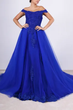 robe de cérémonie sirène 2en 1 avec sur-jupe