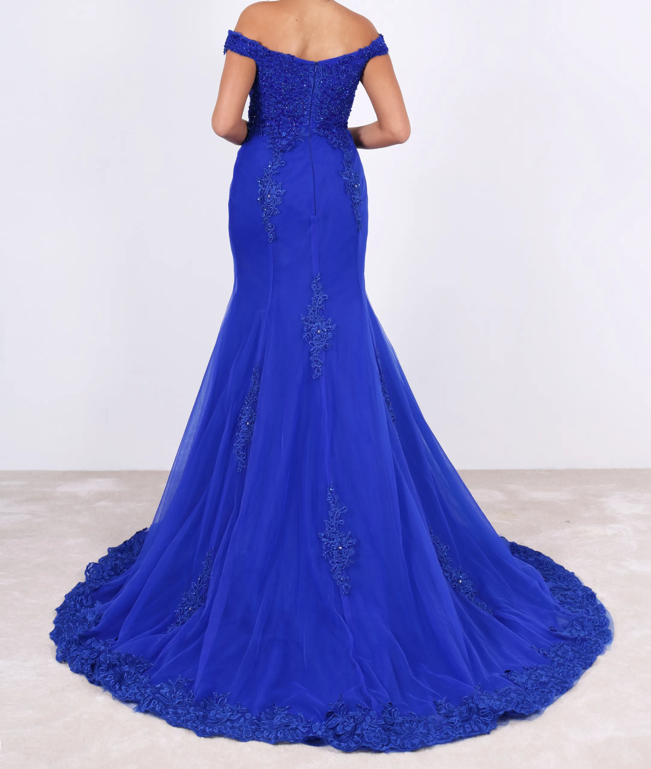 Robe de cérémonie sirène 2 en 1 avec sur-jupe amovible – Image 3