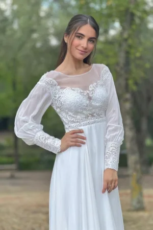 robe longue en mousseline, légère et romantique