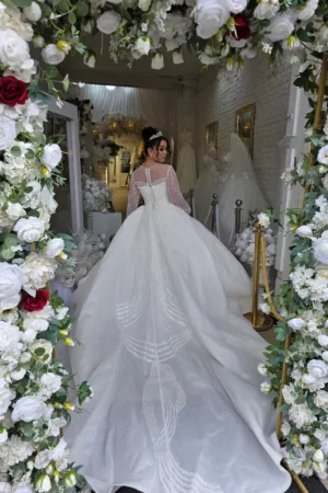 robe de mariée princesse persique tulle et perles