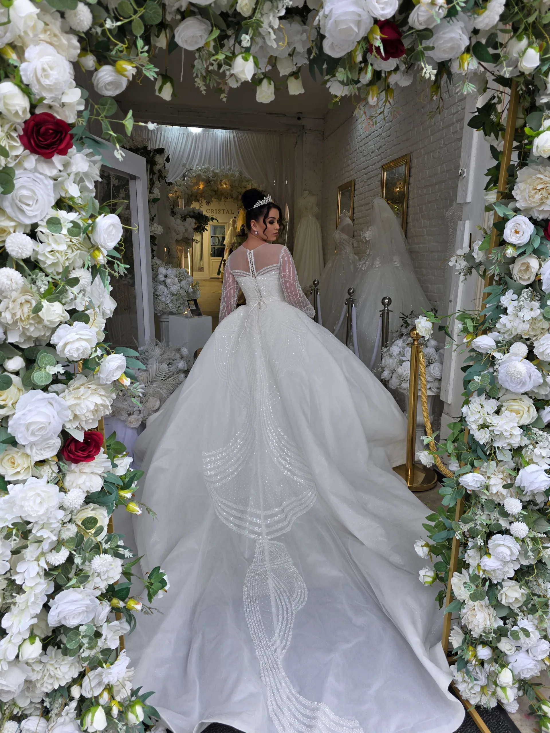 robe de mariée princesse persique tulle et perles