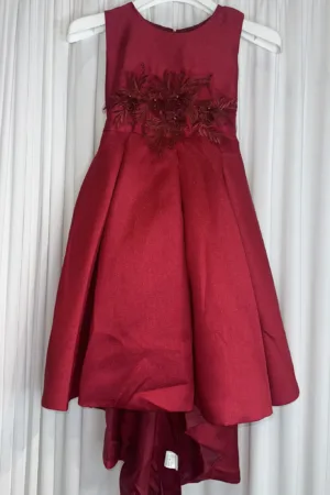 robe cérémonie fille élégante rouge