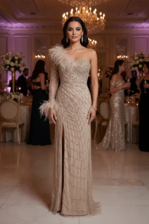 robe de sorite haute couture asymétrique