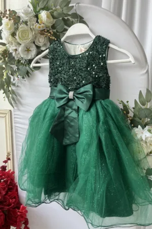robe enfant vert émeraude princesse