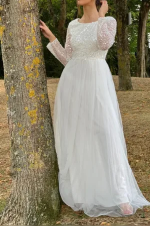 robe de soirée longue scintillante