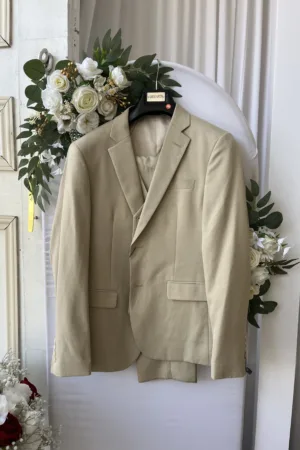 costume homme beige 3 pièces