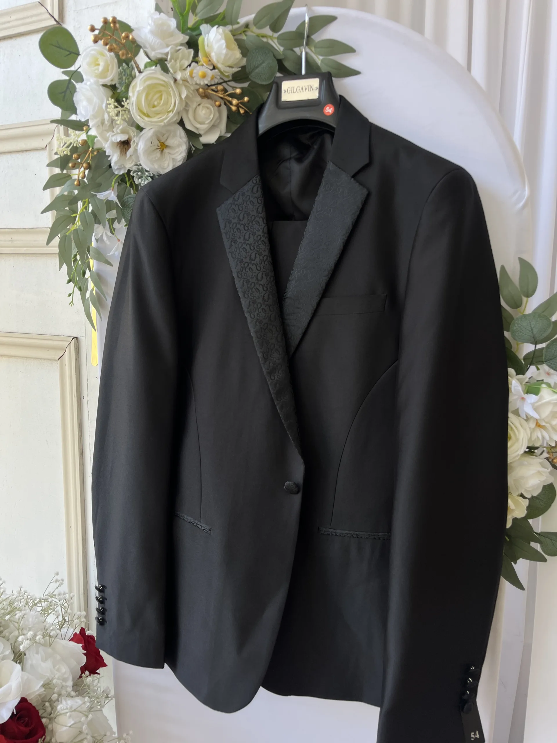 costume 3 pièce noir homme